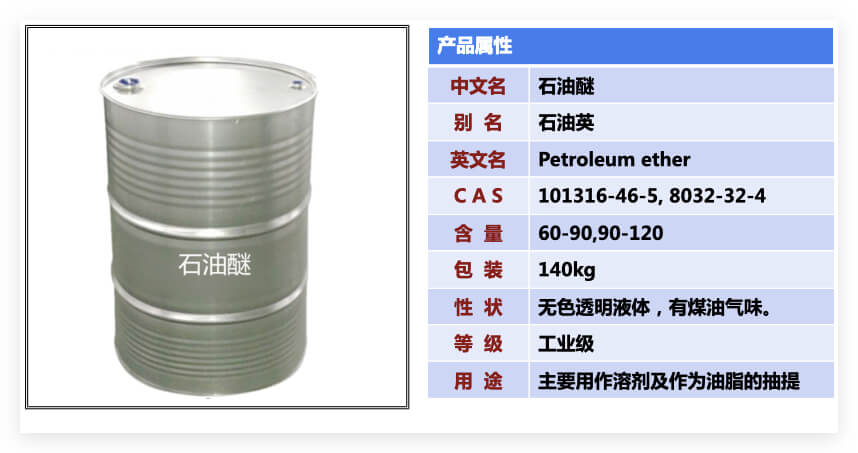 石油醚產(chǎn)品參數(shù)